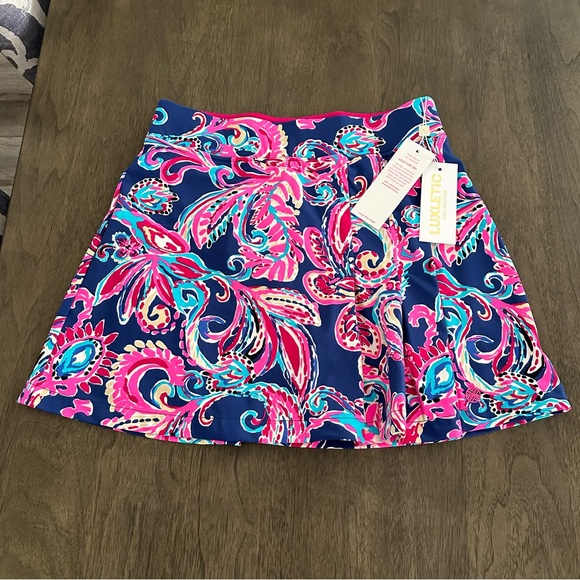 Lilly Pulitzer Pink and Blue Mini Skirt - Picture 2 of 10
